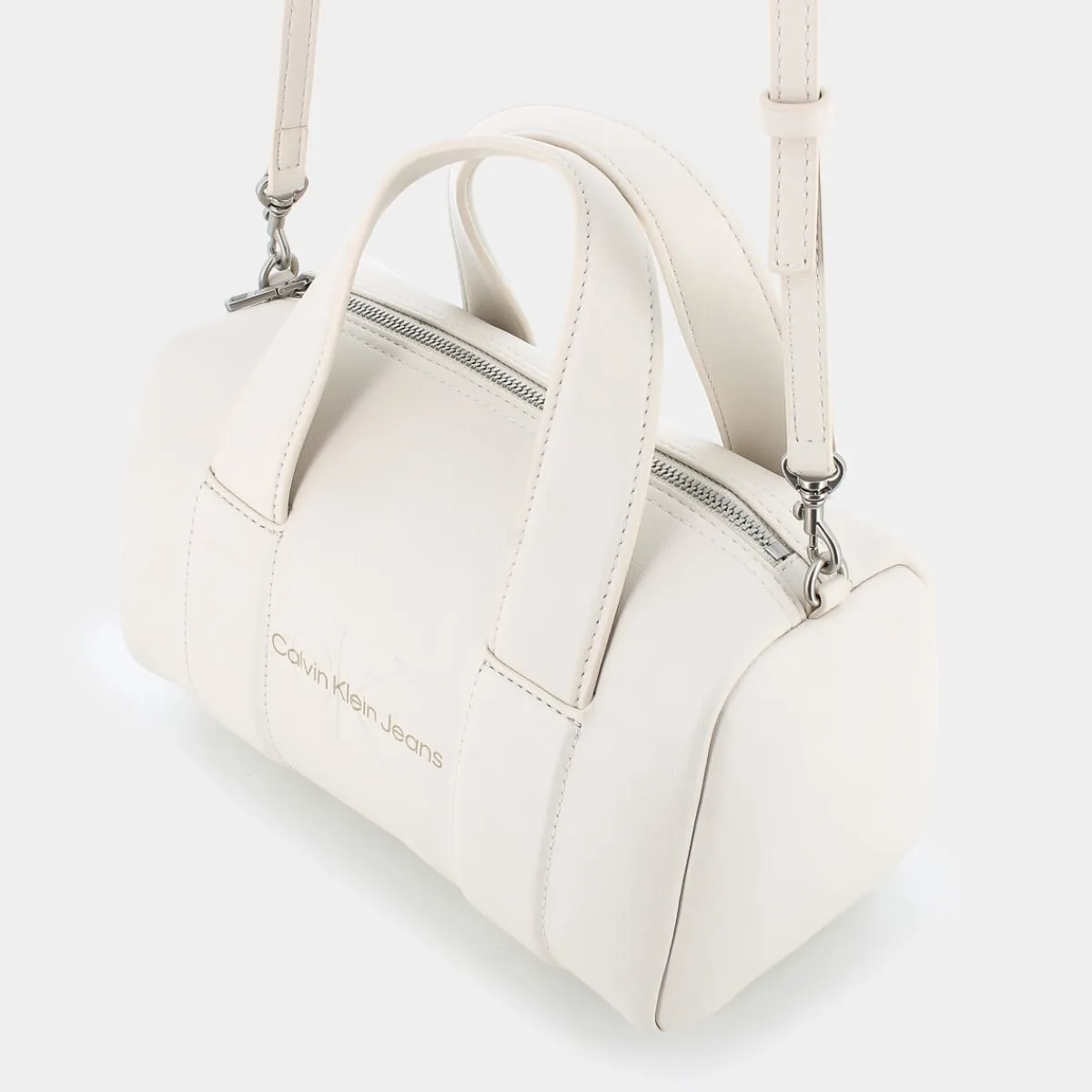 12378-ACFSCULPTED SQUARE BARREL BAG MONOEGGSHELL- BORSE^CALVIN KLEIN JEANS New