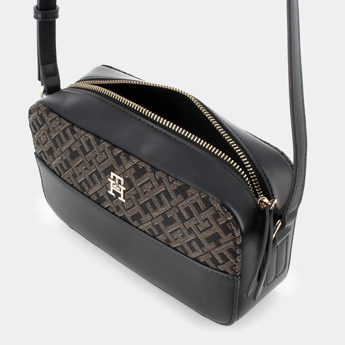 17073-BDSTH JACQUARD CAMERA BAGBLACK- TRACOLLE^TOMMY HILFIGER Discount