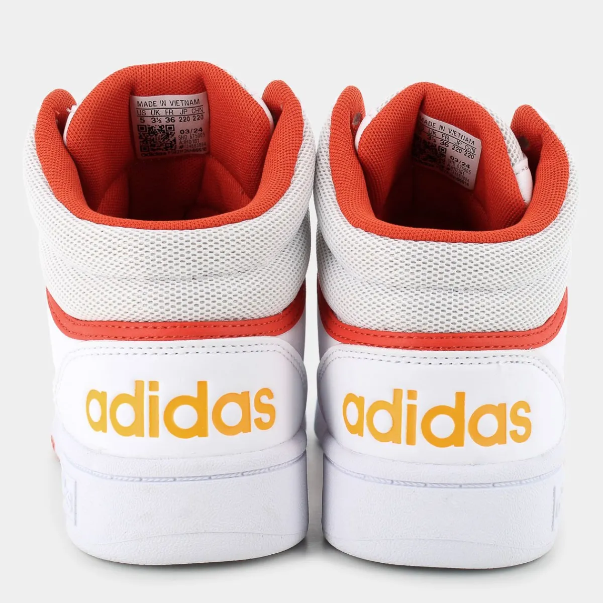 IH0181HOOPS 3FTWWHT/PRERED/ORANGE- SPORTIVE^ADIDAS Hot
