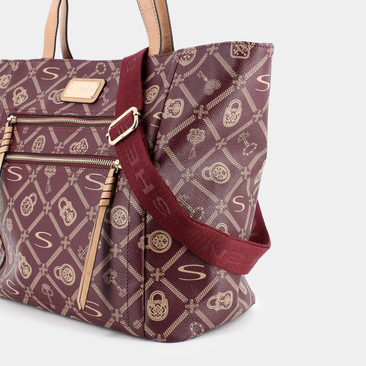 LJ-I24-001-BORDEAUX-CREMA- BORSE^SHEEN Shop