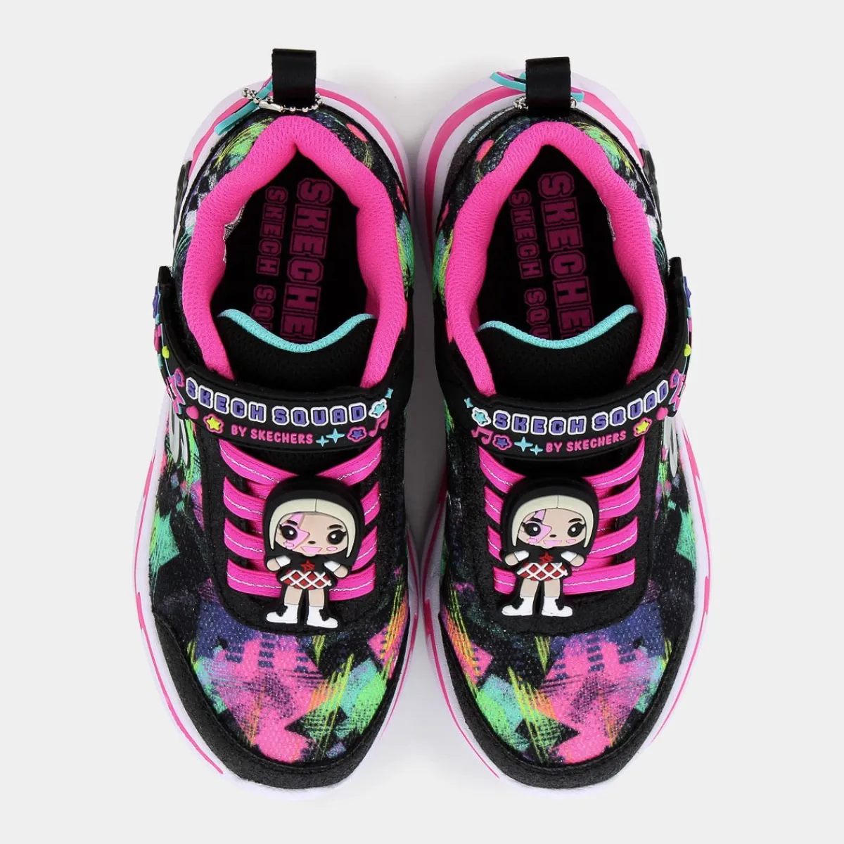 302214LSNUGGLE SNEAKS - SKECH SQUADBLACK SPARKLE/MULTI- SPORTIVE^SKECHERS Discount