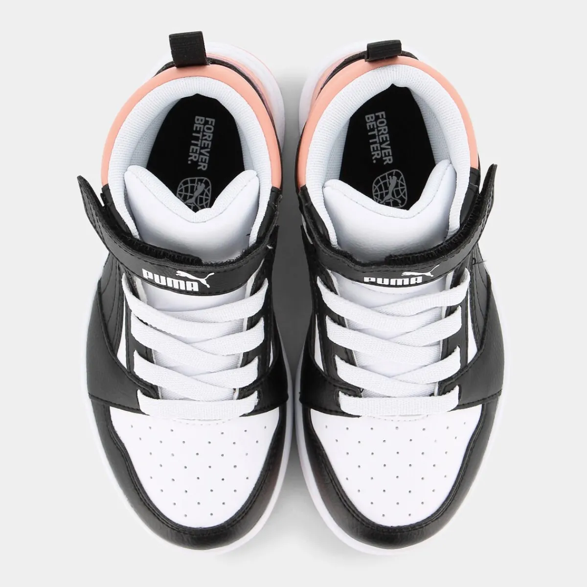 393832REBOUND V6 MIDWhite/Black/Poppy Pink- SPORTIVE^PUMA New