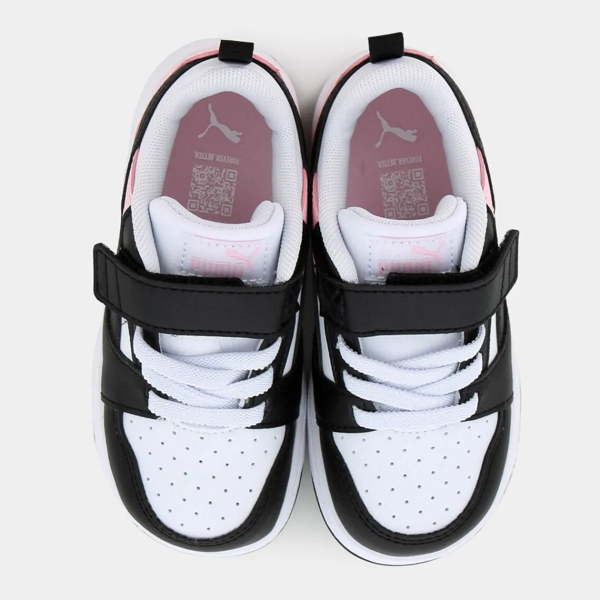 397420REBOUND V6White/Black/Whisp Of Pink- PRIMI PASSI^PUMA Clearance